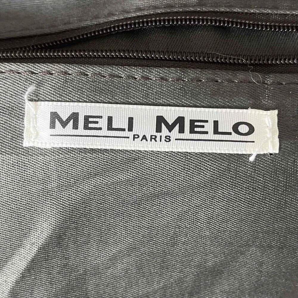 Meli Melo Paris Cream Purple Pink Floral Purse Crossbody Bag‎